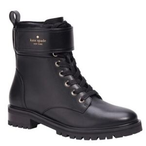 Kate Spade Black Leather Ankle Boots